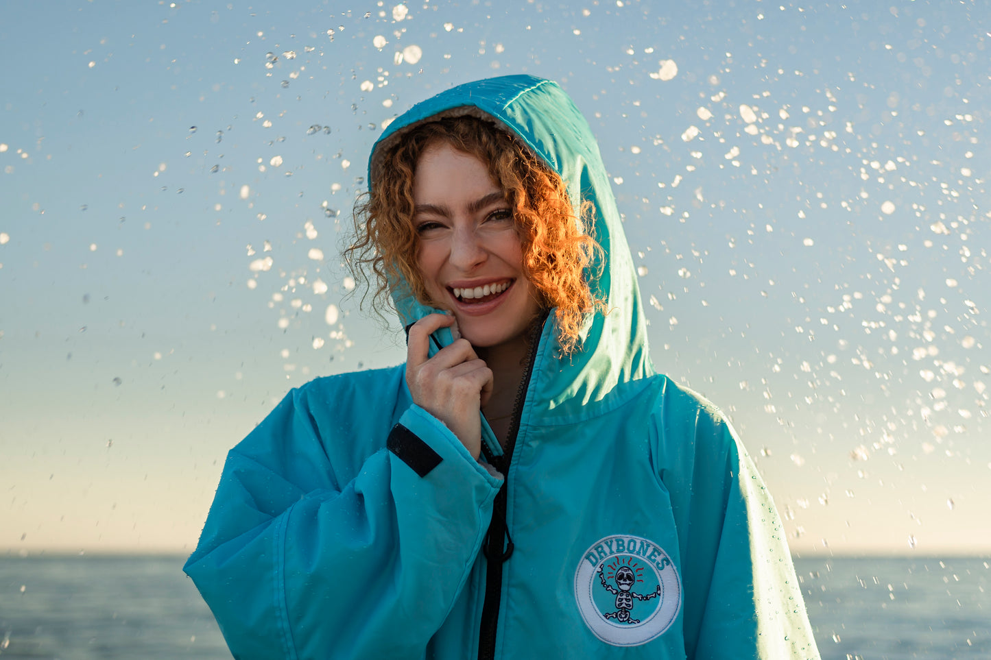 DRYBONES-Adult Long Sleeve Waterproof Coat DB-LS TURQUOISE