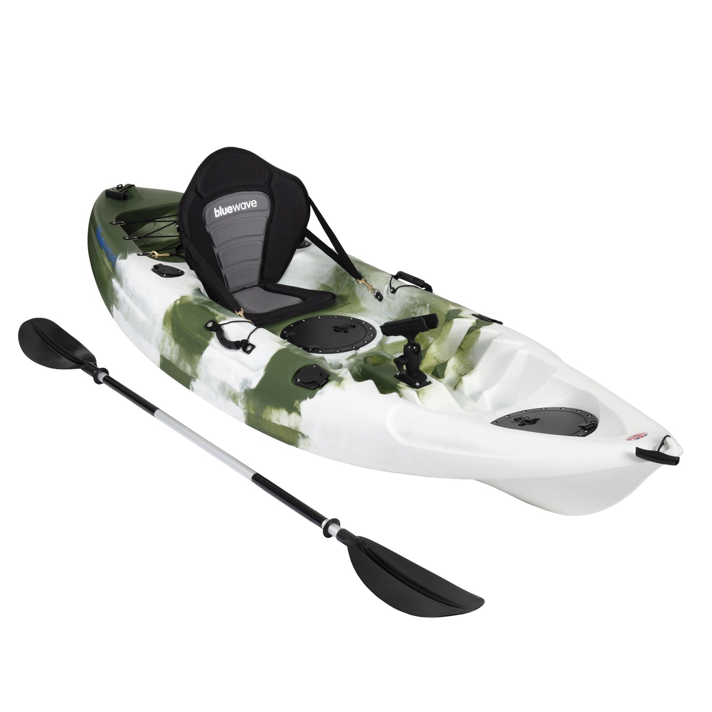 Bluewave Crest Sit On Top Fishing Kayak Package KAYAK-GK20-PK WHITE CAMO