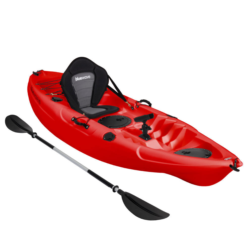 Bluewave Crest Sit On Top Fishing Kayak Package KAYAK-GK20-PK RED