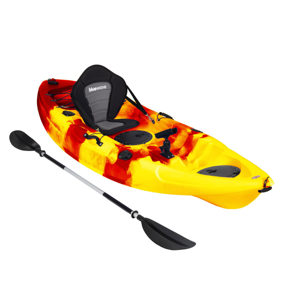 Bluewave Crest Sit On Top Fishing Kayak Package KAYAK-GK20-PK RED YELLOW