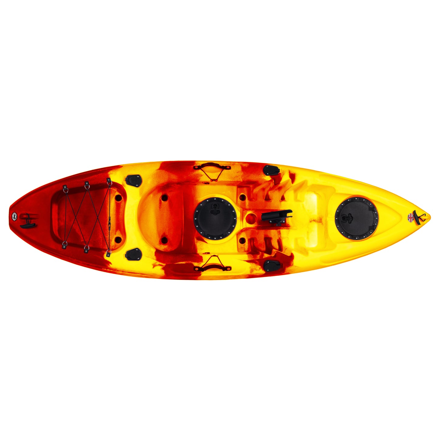 Bluewave Crest Sit On Top Fishing Kayak Package KAYAK-GK20-PK RED YELLOW