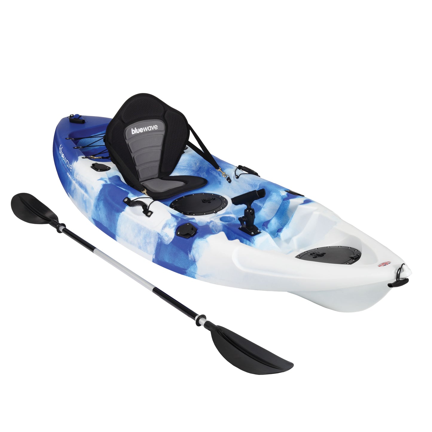 Bluewave Crest Sit On Top Fishing Kayak Package KAYAK-GK20-PK WHITE BLUE