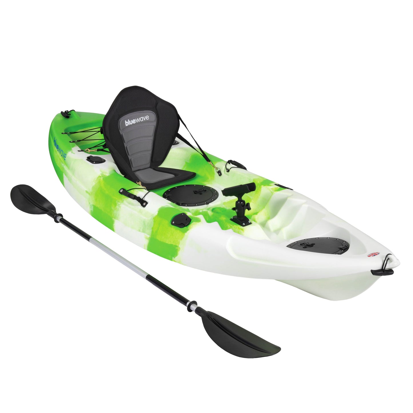 Bluewave Crest Sit On Top Fishing Kayak Package KAYAK-GK20-PK WHITE GREEN