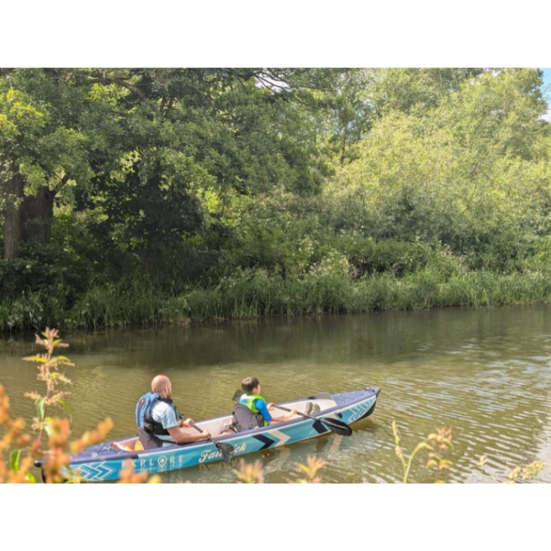 FatStick Inflatable 1 & 2 Person Drop Stitch Kayak Package Canoe iKayak FSK1000-2