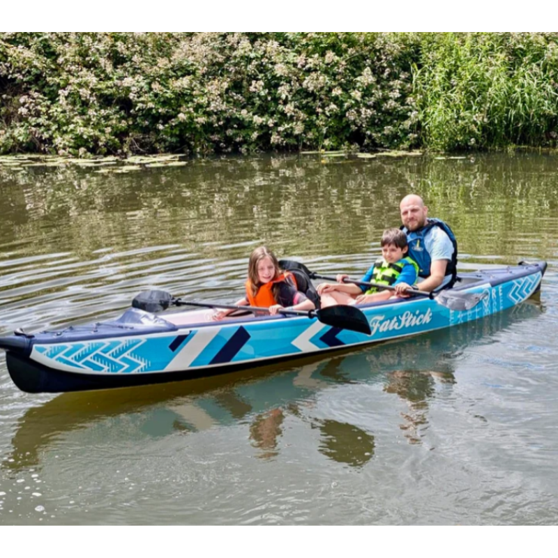 FatStick Inflatable 1 & 2 Person Drop Stitch Kayak Package Canoe iKayak FSK1000-2