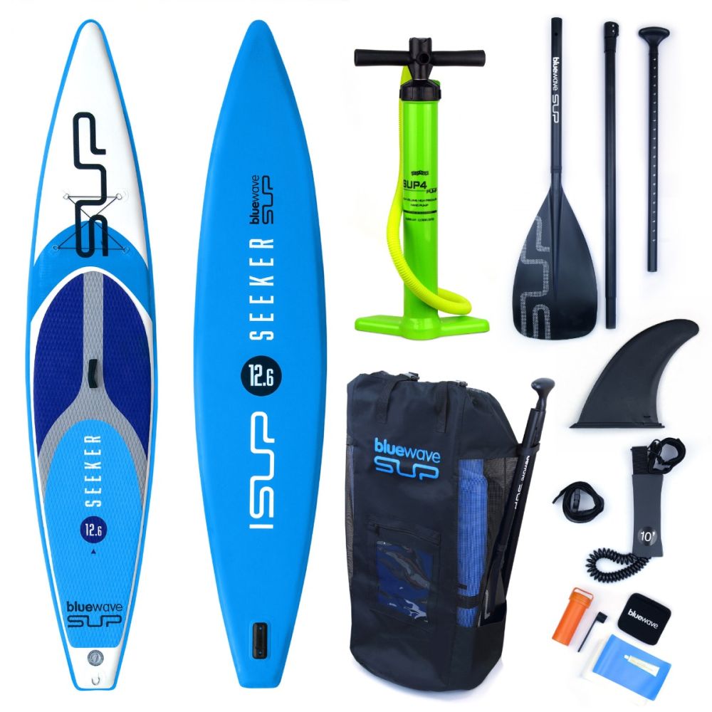 Bluewave Seeker 12" 6' Inflatable iSUP | Blue SUP-BW-SEEKER-12.6-PK-iSUP-BLU