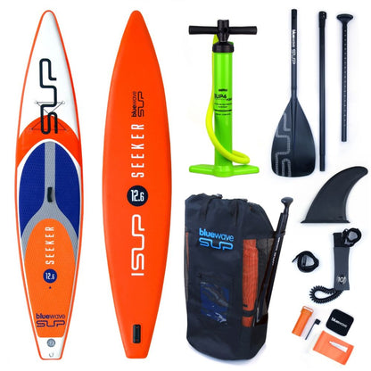 Bluewave Seeker 12" 6' Inflatable iSUP | Orange SUP-BW-SEEKER-12.6-PK-iSUP-ORA